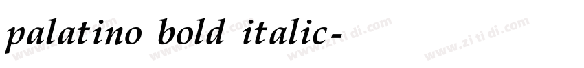 palatino bold italic字体转换